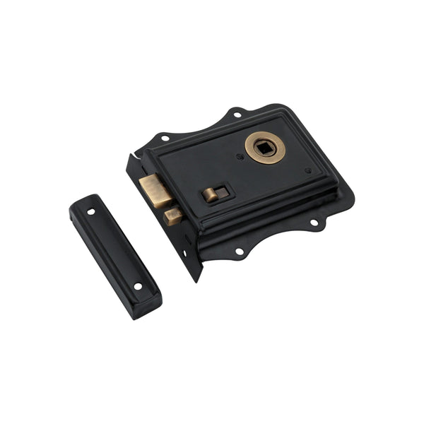 Spira Brass - Iron Rim Lock Olde - Black/Antique - SB7111BLK/ANT