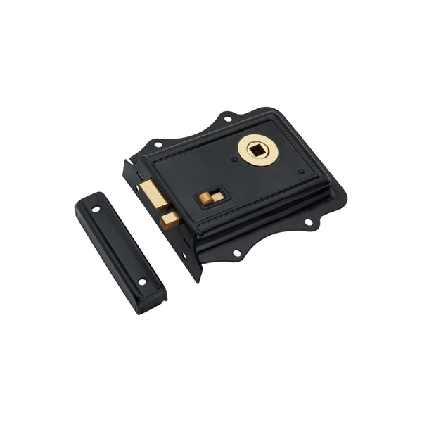 Spira Brass - Iron Rim Lock Olde - Black/Brass - SB7111BLK/PB