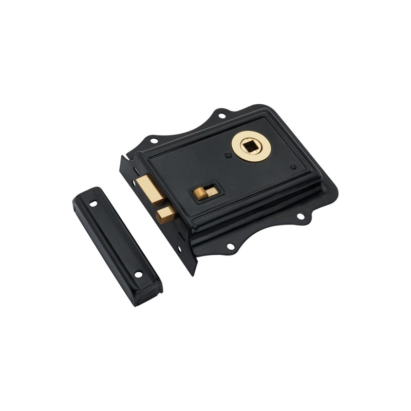 Spira Brass - Iron Rim Lock Olde - Black/Brass - SB7111BLK/PB