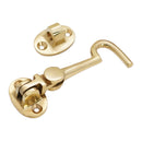 Spira Brass - Silent Cabin Hook 3" - 75mm  - Polished Brass - SB8111PB - Choice Handles