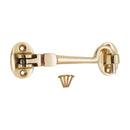 Spira Brass - Silent Cabin Hook 4" - 100mm  - Polished Brass - SB8112PB - Choice Handles