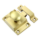 Prima - Cupboard Catch with Oval Knob 55mm x 40mm - Satin Brass - SB899