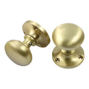 Prima - Mushroom Mortice Door Knob - Satin Brass - SB92A