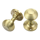 Prima - Queen Ann Reeded Mortice Door Knob - Satin Brass - SB96