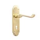 Spira Brass - Oakley Lock Lever Handle  - Polished Brass - SB1401PB - Choice Handles