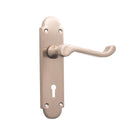 Spira Brass - Oakley Lock Lever Handle  - Satin Nickel - SB1401SN - Choice Handles