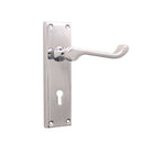 Spira Brass - Victorian Scroll Lock Lever Handle 150mm  - Polished Chrome - SB1402PC - Choice Handles