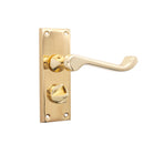 Spira Brass - Victorian Scroll Privacy Lever Handle 115mm  - Polished Brass - SB1413PB - Choice Handles