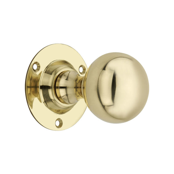 Spira Brass - Ball Door Knob  - Polished Brass - SB2102PB - Choice Handles