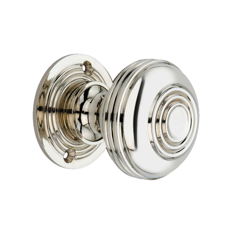 Spira Brass - Bloxwich Large 60mm Rim/Mortice Door Knob  - Polished Nickel - SB2104PN - Choice Handles