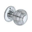 Spira Brass - Beehive Large 60mm Mortice Door Knob  - Polished Chrome - SB2106PC - Choice Handles