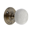 Spira Brass - Crackled Porcelain Mortice Door Knob  - Antique Brass - SB2117ANT - Choice Handles