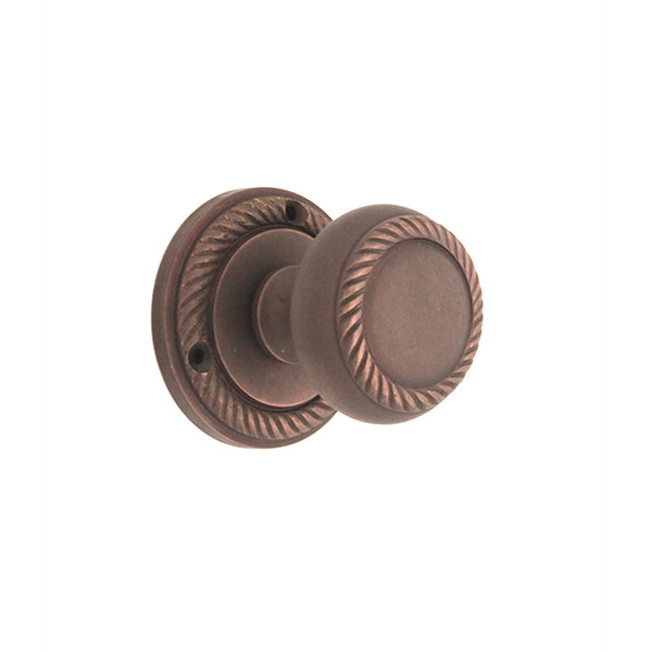 Spira Brass - Georgian Mortice Door Knob  - Aged Bronze - SB2119ABZ - Choice Handles