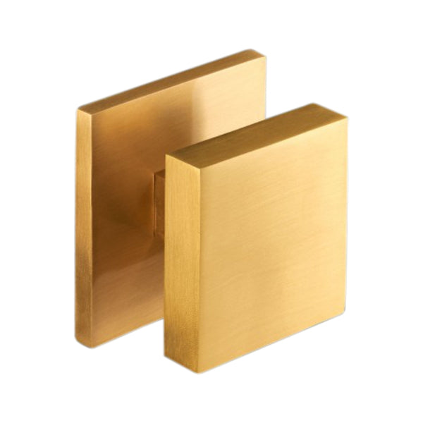 Spira Brass - Square Centre Door Knob  - Satin Brass - SB2202SB - Choice Handles