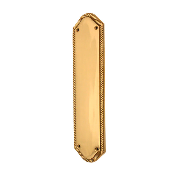 Spira Brass - Georgian Half Round  Finger Plate 295mm - Polished Brass - SB2215PB - Choice Handles