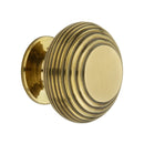 Spira Brass - Beehive Large 40mm Cupboard Knob  - Aged Brass - SB2301AB - Choice Handles