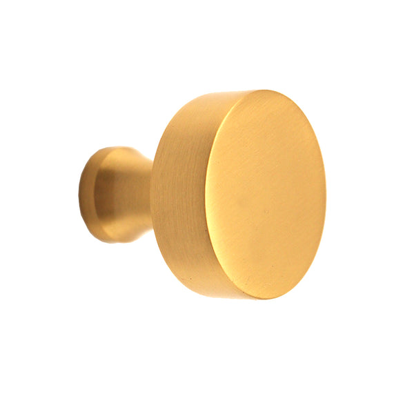 Spira Brass - Round Cupboard Knob  - Satin Brass - SB2309SB - Choice Handles