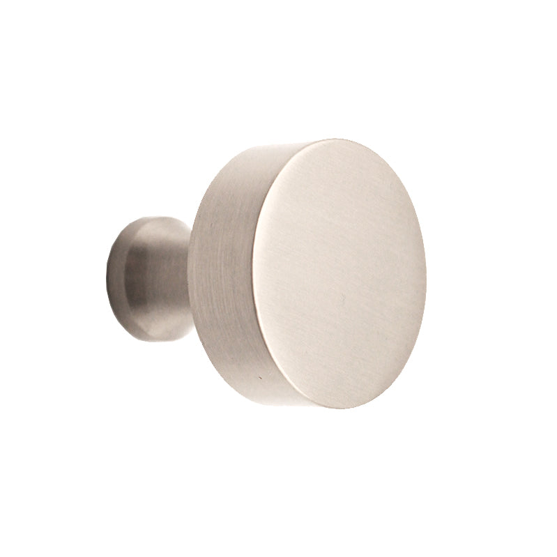 Spira Brass - Round Cupboard Knob  - Satin Silver - SB2309SS - Choice Handles
