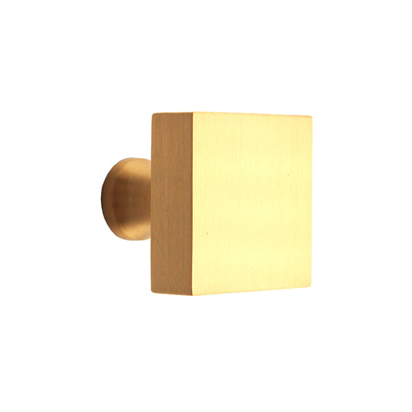 Spira Brass - Square Cupboard Knob  - Satin Brass - SB2310SB - Choice Handles