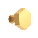 Spira Brass - Hexagonal Cupboard Knob  - Satin Brass - SB2311SB - Choice Handles