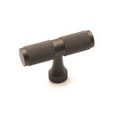 Spira Brass - Knurled T bar Cupboard Pull  - Gunmetal Grey - SB2328GG - Choice Handles