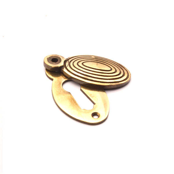 Spira Brass - Oval Beehive Escutcheon  - Aged Brass - SB3102AB - Choice Handles
