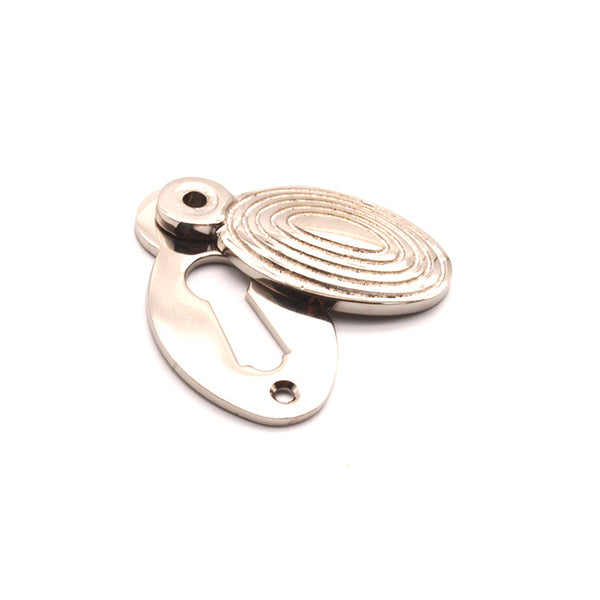 Spira Brass - Oval Beehive Escutcheon  - Polished Nickel - SB3102PN - Choice Handles