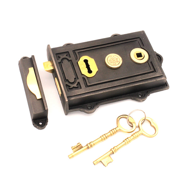 Spira Brass - Davenport Rim Lock - Pewter - SB7101PEW - Choice Handles