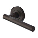Sorrento Door Handle Lever Latch on Round Rose Shuttle Design Matt Bronze finish
 - SC-3052-MBZ