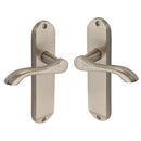 Sorrento Door Handle Lever Latch Aurora Design Satin Nickel on Zinc finish
 - SC-7360-SNZ