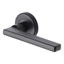 Sorrento Door Handle Lever Latch Vector Design Matt Black finish - SC-7580-BLK - Choice Handles
