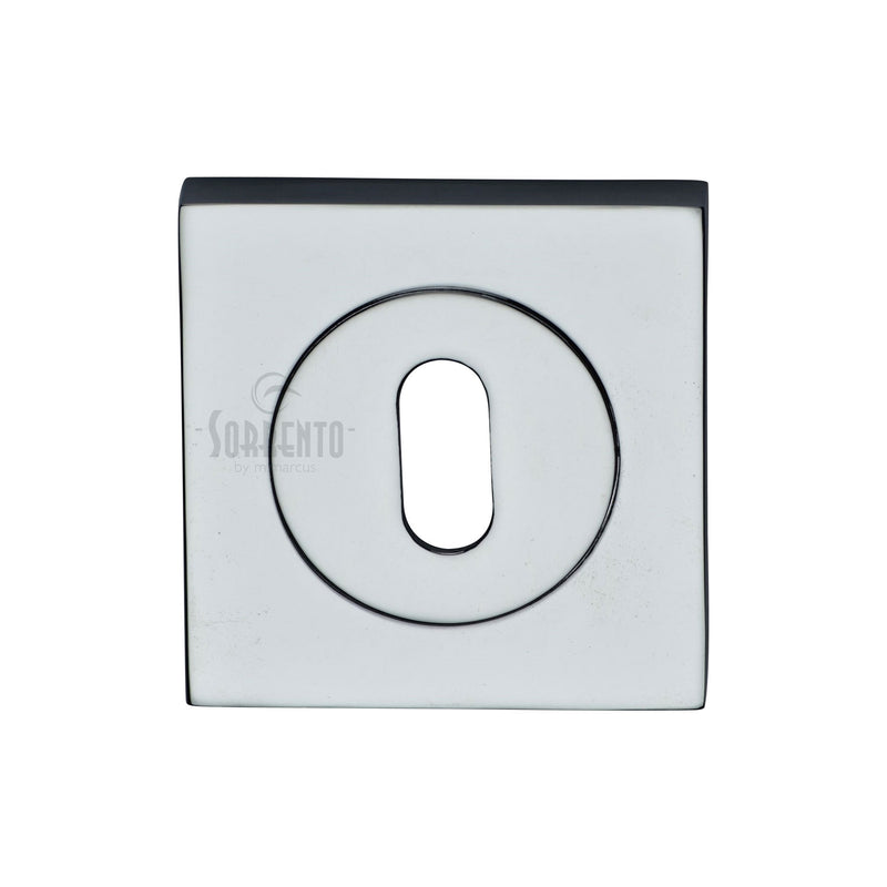 Sorrento Keyhole Escutcheon Square Polished Chrome finish - SC-SQ0191-PC - Choice Handles