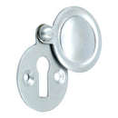 Prima - Covered Door Keyhole Escutcheon 41mm x 33mm - Satin Chrome Plate - SCP103