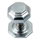 Prima - Octagonal Centre Door Knob - Satin Chrome Plate - SCP15B