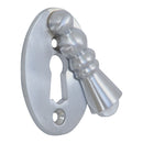 Prima - Oval Lady Door Keyhole Escutcheon Cover 50mm x 33mm - Satin Chrome Plate - SCP2014