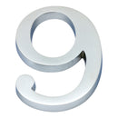 Prima - Door Numeral Pin Fix 102mm 9 - Satin Chrome Plate - SCP220/9