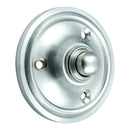Prima - Victorian Circular Door Bell Push  60mm - Satin Chrome Plate - SCP39