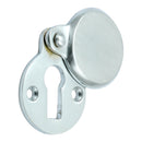 Prima - Covered Heavy Door Keyhole Escutcheon 42mm x 33mm - Satin Chrome Plate - SCP624