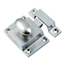 Prima - Cupboard Catch with Oval Knob 55mm x 40mm - Satin Chrome Plate - SCP899