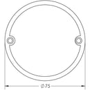 Frelan - Female Symbol Toilet WC Engraved Sign 76mm Dia - Polished Brass - JS103PB - Choice Handles