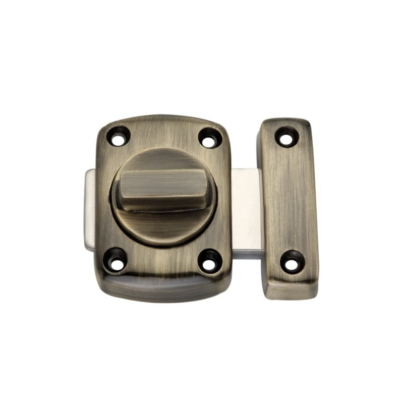 Spira Brass - Sigma Bahroom Latch Small  - Antique Brass - SL01ANT - Choice Handles