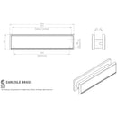 Carlisle Brass  - Sleeve Letter Plate 292mm x 64mm - Satin Anodised Aluminium - SL1 - Choice Handles