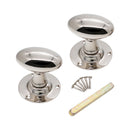 Spira Brass - Oval Mortice Door Knob  - Polished Nickel - SB2109PN - Choice Handles