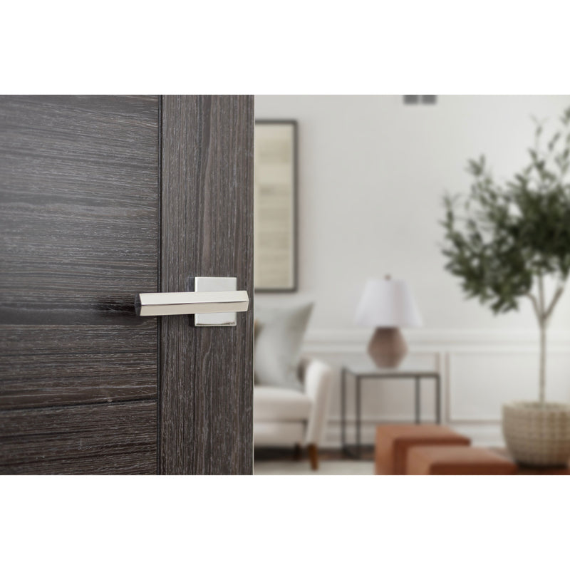 Senza Pari Davoli Lever Door Handle on Flush Square Rose - Polished Chrome - SP216PC