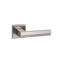 Senza Pari Davoli Lever Door Handle on Flush Square Rose - Satin Nickel - SP216SN - Choice Handles