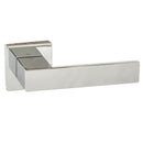 Senza Pari Panetti Lever Door Handle on Flush Square Rose - Polished Chrome - SP217CP - Choice Handles