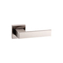 Senza Pari Panetti Lever Door Handle on Flush Square Rose - Satin Nickel - SP217SN - Choice Handles