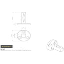 Carlisle Brass - Taylor Spindle (8mm Sq) - (Spare) 8mm x 25mm - Polished Brass - SP6T - Choice Handles