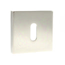 Senza Pari Key Escutcheons on Flush Square Rose - Polished Nickel - SPESCKPN - Choice Handles