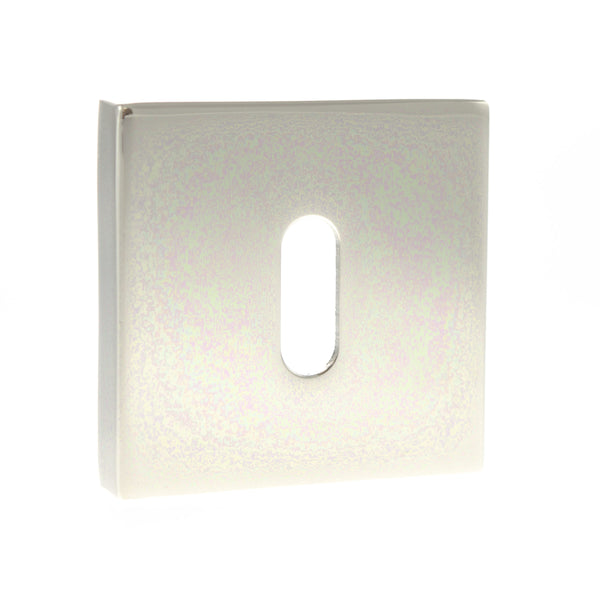 Senza Pari Key Escutcheons on Flush Square Rose - Polished Nickel - SPESCKPN - Choice Handles